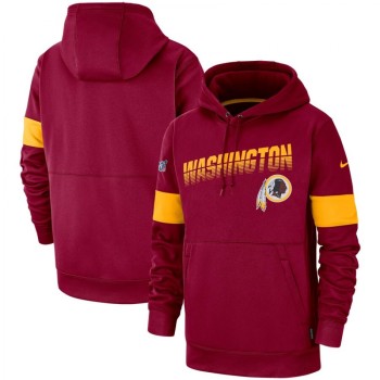 Men's Washington Redskins 2019 Burgundy 100th Season Sideline Team Logo Performance Pullover Hoodie Men's Washington Redskins 2019 Burgundy 100th Season Sideline Team Logo Performance Pullover Hoodie
