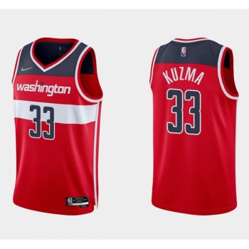 Men's Washington Wizards #33 Kyle Kuzma Diamond Red Icon Edition Stitched Jersey Men's Washington Wizards #33 Kyle Kuzma Diamond Red Icon Edition Stitched Jersey