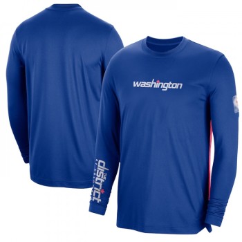 Men's Washington Wizards Blue 2022/23 City Edition Essential Expressive Long Sleeve T-Shirt Men's Washington Wizards Blue 2022/23 City Edition Essential Expressive Long Sleeve T-Shirt
