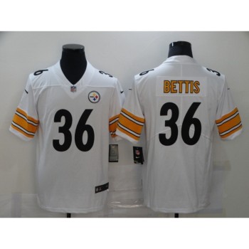 Men's Pittsburgh Steelers #36 Jerome Bettis White Vapor Stitched Jersey Men's Pittsburgh Steelers #36 Jerome Bettis White Vapor Stitched Jersey