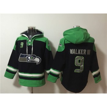 Men's Seattle Seahawks #9 Kenneth Walker III Black Ageless Must-Have Lace-Up Pullover Hoodie Men's Seattle Seahawks #9 Kenneth Walker III Black Ageless Must-Have Lace-Up Pullover Hoodie