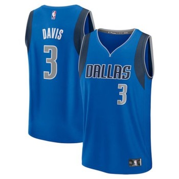 Men's Dallas Mavericks #3 Anthony Davis Royal Fast Break Replica Player Icon Edition Jersey Men's Dallas Mavericks #3 Anthony Davis Royal Fast Break Replica Player Icon Edition Jersey