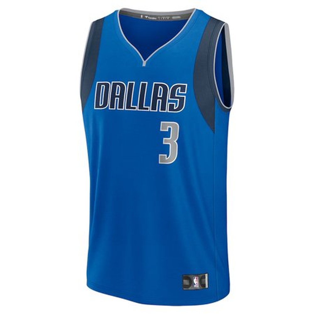 Men's Dallas Mavericks #3 Anthony Davis Royal Fast Break Replica Player Icon Edition Jersey