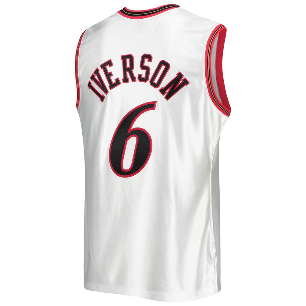 Men's Eastern Conference #6 Allen Iverson White Hardwood Classics 2002 NBA All-Star Game Authentic Jersey Men's Eastern Conference #6 Allen Iverson White Hardwood Classics 2002 NBA All-Star Game Authentic Jersey