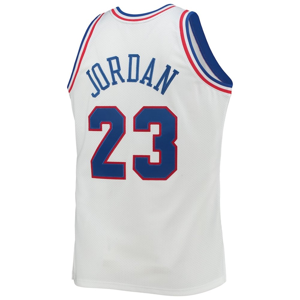 Men's Eastern Conference #23 Michael Jordan White Hardwood Classics 1992 NBA All-Star Game Authentic Jersey Men's Eastern Conference #23 Michael Jordan White Hardwood Classics 1992 NBA All-Star Game Authentic Jersey