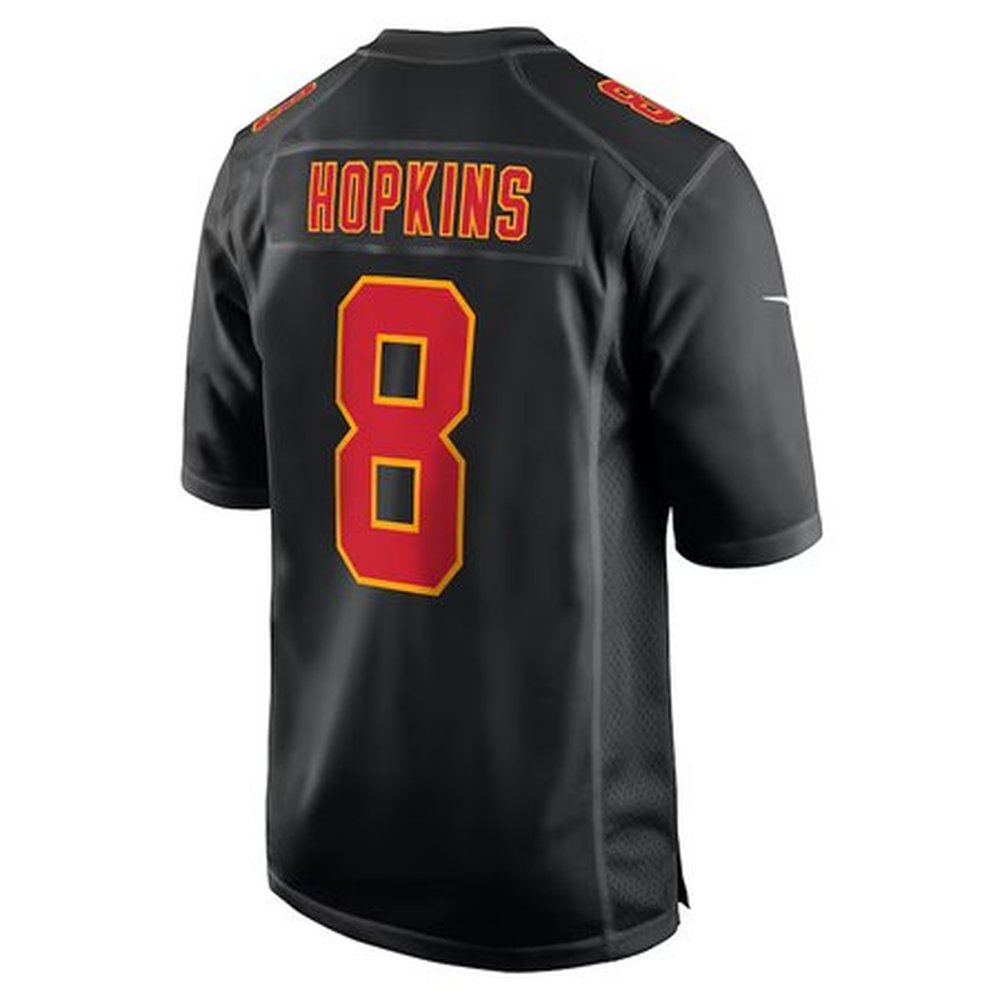 Men's Kansas City Chiefs #8 DeAndre Hopkins Carbon Black Super Bowl LIX Fashion Game Jersey Men's Kansas City Chiefs #8 DeAndre Hopkins Carbon Black Super Bowl LIX Fashion Game Jersey