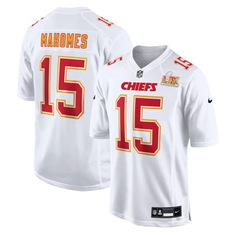 Men's Kansas City Chiefs Patrick Mahomes Nike Tundra White Super Bowl LIX Fashion Game Jersey Men's Kansas City Chiefs Patrick Mahomes Nike Tundra White Super Bowl LIX Fashion Game Jersey
