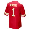 Men's Kansas City Chiefs Xavier Worthy Nike Red Super Bowl LIX Game Jersey Men's Kansas City Chiefs Xavier Worthy Nike Red Super Bowl LIX Game Jersey