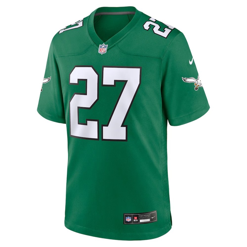 Men's #27 Quinyon Mitchell Kelly Green Philadelphia Eagles Alternate Game Jersey