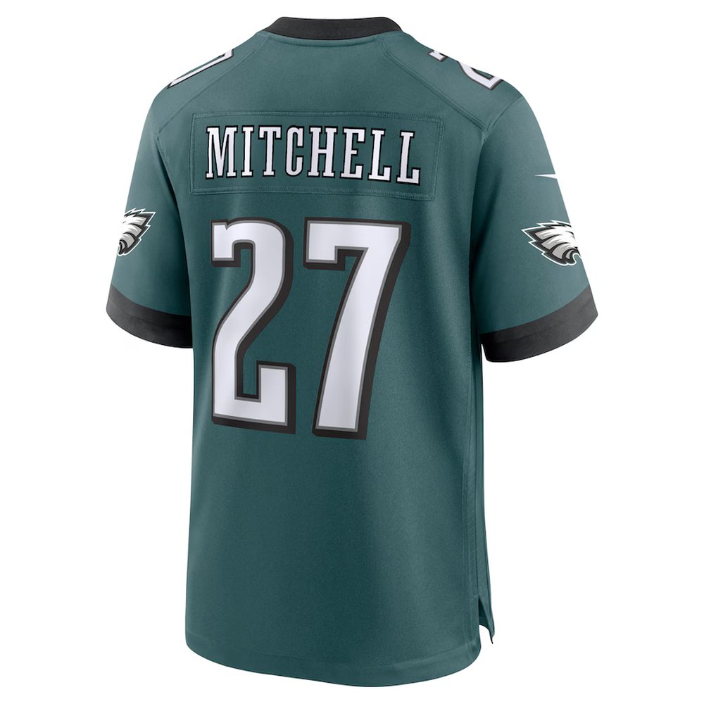 Men's #27 Quinyon Mitchell Midnight Green Philadelphia Eagles Player Game Jersey Men's #27 Quinyon Mitchell Midnight Green Philadelphia Eagles Player Game Jersey