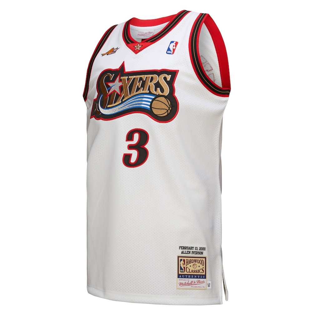 Men's Philadelphia 76ers #3 Allen Iverson White 2000 NBA All-Star Game Authentic Jersey Men's Philadelphia 76ers #3 Allen Iverson White 2000 NBA All-Star Game Authentic Jersey