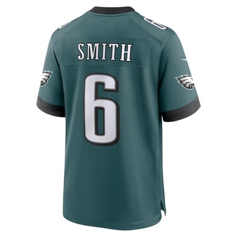 Men's Philadelphia Eagles #6 DeVonta Smith Midnight Green Super Bowl LIX Game Player Jersey Men's Philadelphia Eagles #6 DeVonta Smith Midnight Green Super Bowl LIX Game Player Jersey