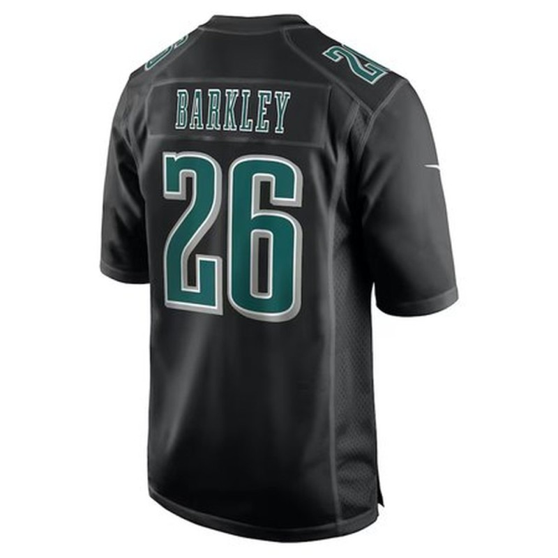 Men's Philadelphia Eagles Saquon Barkley Nike Carbon Black Super Bowl LIX Fashion Game Player Jersey Men's Philadelphia Eagles Saquon Barkley Nike Carbon Black Super Bowl LIX Fashion Game Player Jersey