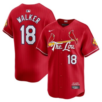Men's St. Louis Cardinals #18 Jordan Walker Red 2024 City Connect Limited Player Jersey Men's St. Louis Cardinals #18 Jordan Walker Red 2024 City Connect Limited Player Jersey