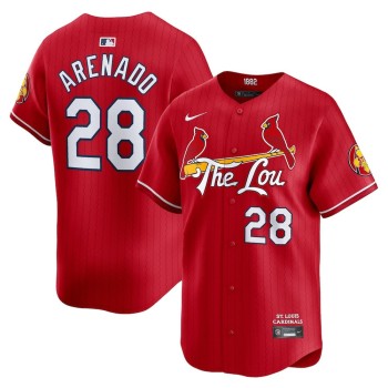 Men's St. Louis Cardinals #28 Nolan Arenado Red 2024 City Connect Limited Player Jersey Men's St. Louis Cardinals #28 Nolan Arenado Red 2024 City Connect Limited Player Jersey