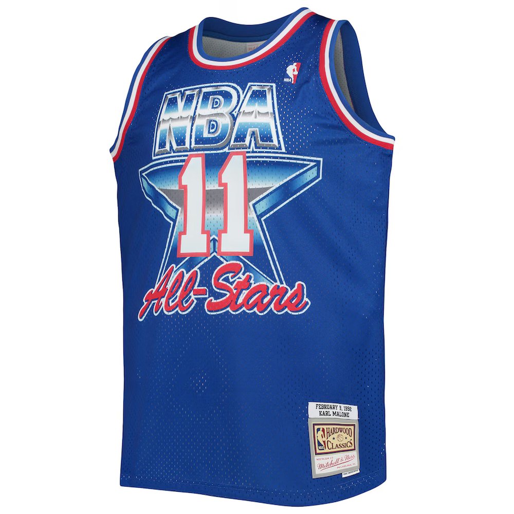 Men's Western Conference #11 Karl Malone Royal Hardwood Classics 1992 NBA All-Star Game Swingman Jersey Men's Western Conference #11 Karl Malone Royal Hardwood Classics 1992 NBA All-Star Game Swingman Jersey