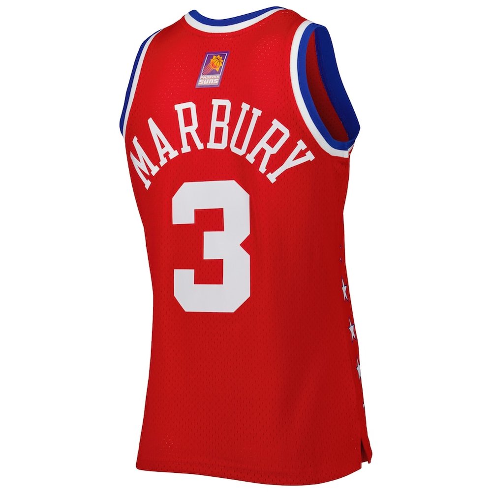 Men's Western Conference #3 Stephon Marbury Red 2003 All Star Game Swingman Jersey Men's Western Conference #3 Stephon Marbury Red 2003 All Star Game Swingman Jersey