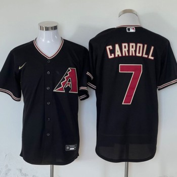 Men's Arizona Diamondbacks #7 Corbin Carroll Black Cool Base Stitched Baseball Jersey Men's Arizona Diamondbacks #7 Corbin Carroll Black Cool Base Stitched Baseball Jersey