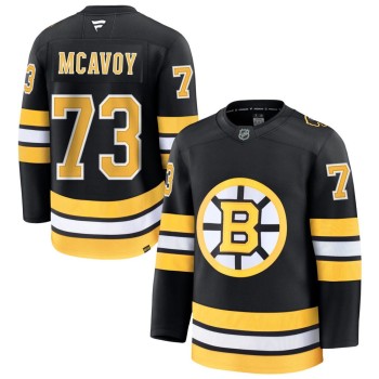Men's Boston Bruins #73 Charlie McAvoy Black Home Premium Player Jersey Men's Boston Bruins #73 Charlie McAvoy Black Home Premium Player Jersey