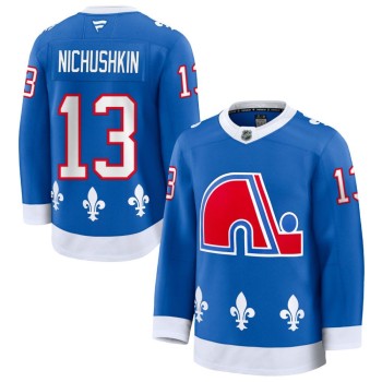 Men's Colorado Avalanche #13 Valeri Nichushkin Blue Alternate Heritage Premium Jersey