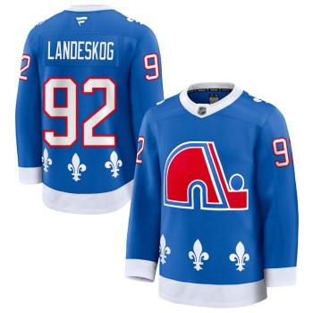 Men's Colorado Avalanche #92 Gabriel Landeskog Blue Alternate Heritage Premium Jersey Men's Colorado Avalanche #92 Gabriel Landeskog Blue Alternate Heritage Premium Jersey