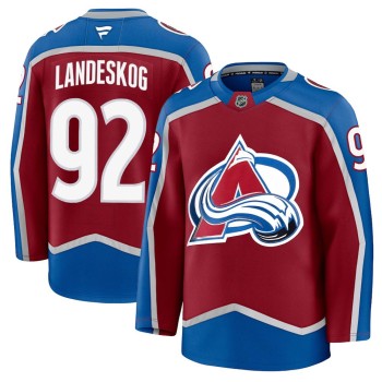 Men's Colorado Avalanche #92 Gabriel Landeskog Burgundy Home Premium Jersey Men's Colorado Avalanche #92 Gabriel Landeskog Burgundy Home Premium Jersey