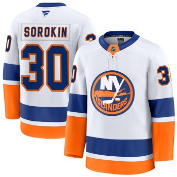 Youth New York Islanders #30 Ilya Sorokin White Away Jersey