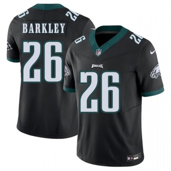 Men's Philadelphia Eagles #26 Saquon Barkley Black F.U.S.E. Vapor Untouchable Limited Stitched Football Jersey Men's Philadelphia Eagles #26 Saquon Barkley Black F.U.S.E. Vapor Untouchable Limited Stitched Football Jersey