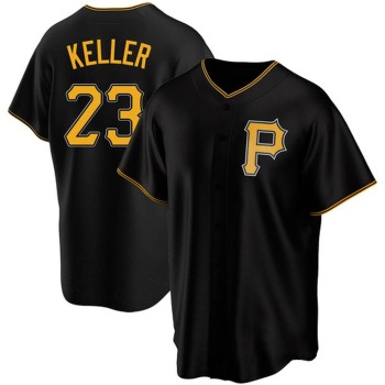 Men's Pittsburgh Pirates #23 Mitch Keller Black Home Limited Stitched Baseball Jersey Men's Pittsburgh Pirates #23 Mitch Keller Black Home Limited Stitched Baseball Jersey