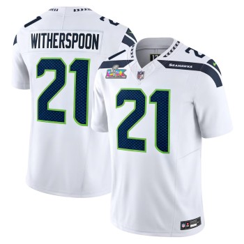 Men's Seattle Seahawks #21 Devon Witherspoon White Super Bowl LX Vapor F.U.S.E. Limited Stitched Jersey Men's Seattle Seahawks #21 Devon Witherspoon White Super Bowl LX Vapor F.U.S.E. Limited Stitched Jersey