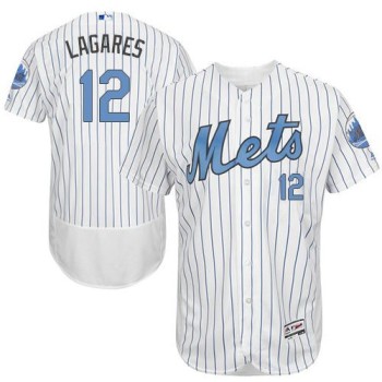 Mets #12 Juan Lagares White(Blue Strip) Flexbase Authentic Collection 2016 Father's Day Stitched MLB Jersey Mets #12 Juan Lagares White(Blue Strip) Flexbase Authentic Collection 2016 Father's Day Stitched MLB Jersey