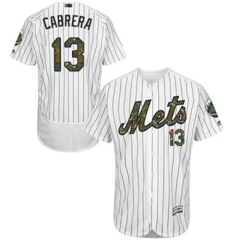 Mets #13 Asdrubal Cabrera White(Blue Strip) Flexbase Authentic Collection 2016 Memorial Day Stitched MLB Jersey Mets #13 Asdrubal Cabrera White(Blue Strip) Flexbase Authentic Collection 2016 Memorial Day Stitched MLB Jersey