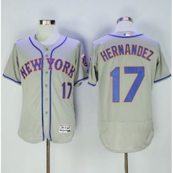 Mets #17 Keith Hernandez Grey Flexbase Authentic Collection Stitched MLB Jersey Mets #17 Keith Hernandez Grey Flexbase Authentic Collection Stitched MLB Jersey