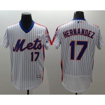 Mets #17 Keith Hernandez White(Blue Strip) Flexbase Authentic Collection Alternate Stitched MLB Jersey Mets #17 Keith Hernandez White(Blue Strip) Flexbase Authentic Collection Alternate Stitched MLB Jersey