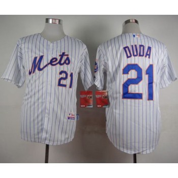 Mets #21 Lucas Duda White(Blue Strip) Home Cool Base Stitched MLB Jersey Mets #21 Lucas Duda White(Blue Strip) Home Cool Base Stitched MLB Jersey