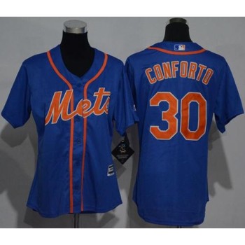 Mets #30 Michael Conforto Blue Alternate Women's Stitched MLB Jersey Mets #30 Michael Conforto Blue Alternate Women's Stitched MLB Jersey