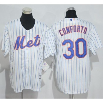 Mets #30 Michael Conforto White(Blue Strip) Home Cool Base Stitched Youth MLB Jersey Mets #30 Michael Conforto White(Blue Strip) Home Cool Base Stitched Youth MLB Jersey