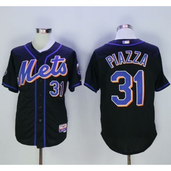 Mets #31 Mike Piazza Black 2016 Hall Of Fame Patch Stitched MLB Jersey Mets #31 Mike Piazza Black 2016 Hall Of Fame Patch Stitched MLB Jersey