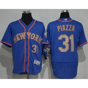 Mets #31 Mike Piazza Blue(Grey NO.) Flexbase Authentic Collection Stitched MLB Jersey Mets #31 Mike Piazza Blue(Grey NO.) Flexbase Authentic Collection Stitched MLB Jersey