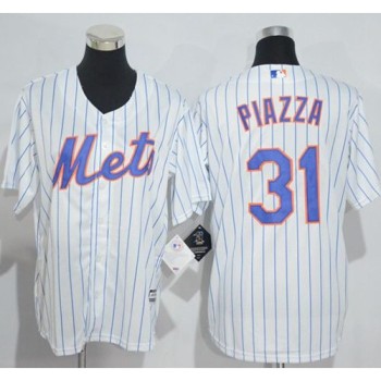 Mets #31 Mike Piazza White(Blue Strip) Home Cool Base Stitched Youth MLB Jersey Mets #31 Mike Piazza White(Blue Strip) Home Cool Base Stitched Youth MLB Jersey