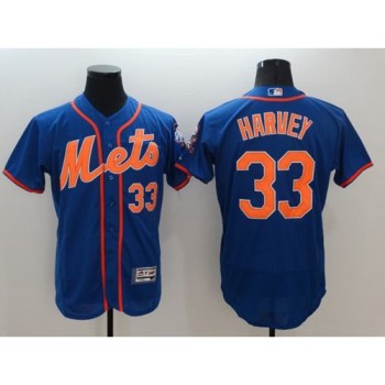 Mets #33 Matt Harvey Blue Flexbase Authentic Collection Stitched MLB Jersey Mets #33 Matt Harvey Blue Flexbase Authentic Collection Stitched MLB Jersey