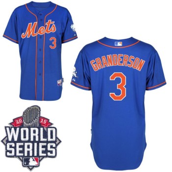 Mets #3 Curtis Granderson Blue Alternate Home Cool Base W/2015 World Series Patch Stitched MLB Jersey Mets #3 Curtis Granderson Blue Alternate Home Cool Base W/2015 World Series Patch Stitched MLB Jersey