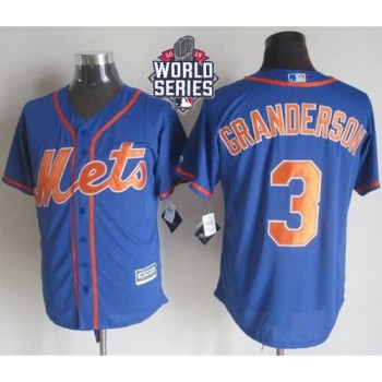 Mets #3 Curtis Granderson Blue Alternate Home New Cool Base W/2015 World Series Patch Stitched MLB Jersey Mets #3 Curtis Granderson Blue Alternate Home New Cool Base W/2015 World Series Patch Stitched MLB Jersey