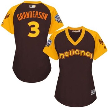 Mets #3 Curtis Granderson Brown 2016 All-Star National League Women's Stitched MLB Jersey Mets #3 Curtis Granderson Brown 2016 All-Star National League Women's Stitched MLB Jersey
