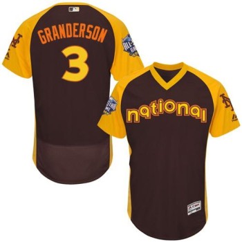 Mets #3 Curtis Granderson Brown Flexbase Authentic Collection 2016 All-Star National League Stitched MLB Jersey Mets #3 Curtis Granderson Brown Flexbase Authentic Collection 2016 All-Star National League Stitched MLB Jersey