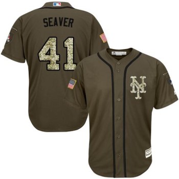 Mets #41 Tom Seaver Green Salute to Service Stitched Youth MLB Jersey Mets #41 Tom Seaver Green Salute to Service Stitched Youth MLB Jersey