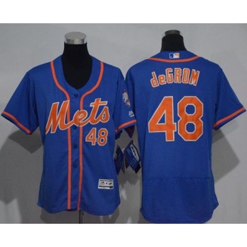 Mets #48 Jacob deGrom Blue Flexbase Authentic Women's Stitched MLB Jersey Mets #48 Jacob deGrom Blue Flexbase Authentic Women's Stitched MLB Jersey