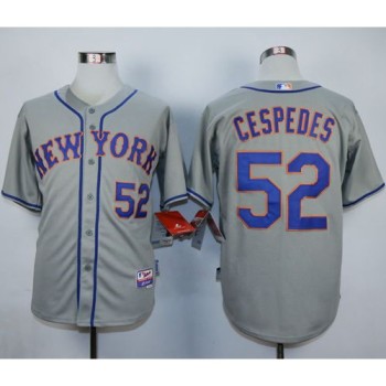 Mets #52 Yoenis Cespedes Grey Road Cool Base Stitched MLB Jersey Mets #52 Yoenis Cespedes Grey Road Cool Base Stitched MLB Jersey