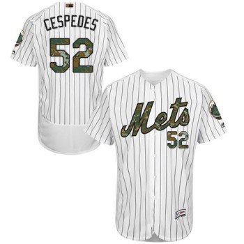 Mets #52 Yoenis Cespedes White(Blue Strip) Flexbase Authentic Collection 2016 Memorial Day Stitched MLB Jersey Mets #52 Yoenis Cespedes White(Blue Strip) Flexbase Authentic Collection 2016 Memorial Day Stitched MLB Jersey