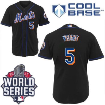 Mets #5 David Wright Black W/2015 World Series Patch Stitched MLB Jersey Mets #5 David Wright Black W/2015 World Series Patch Stitched MLB Jersey